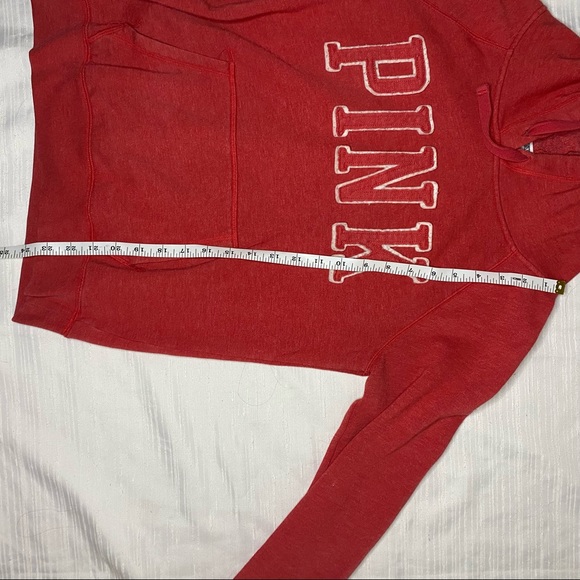 PINK Victoria’s Secret Red/Pink Pull over hoodie Sweater - Picture 5 of 8